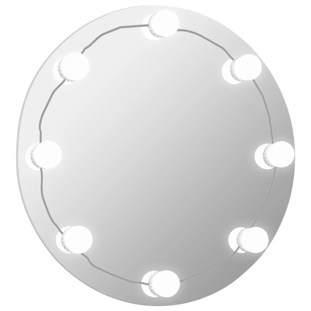 Specchio Rotondo LED vidaXL Vetro - Arredo Bagno e Camera Design - 3
