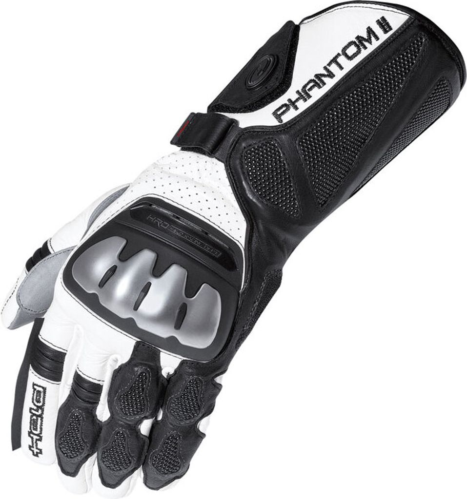 Held Phantom II Motorrad Handschuhe, schwarz/weiß, 6,5 (XS)