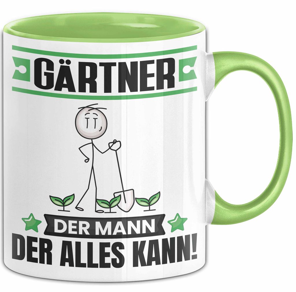 Gärtner Tasse Geschenk für Gärtner Der Mann Der Alles Kann Geschenkidee zum Geburtstag (Grün)