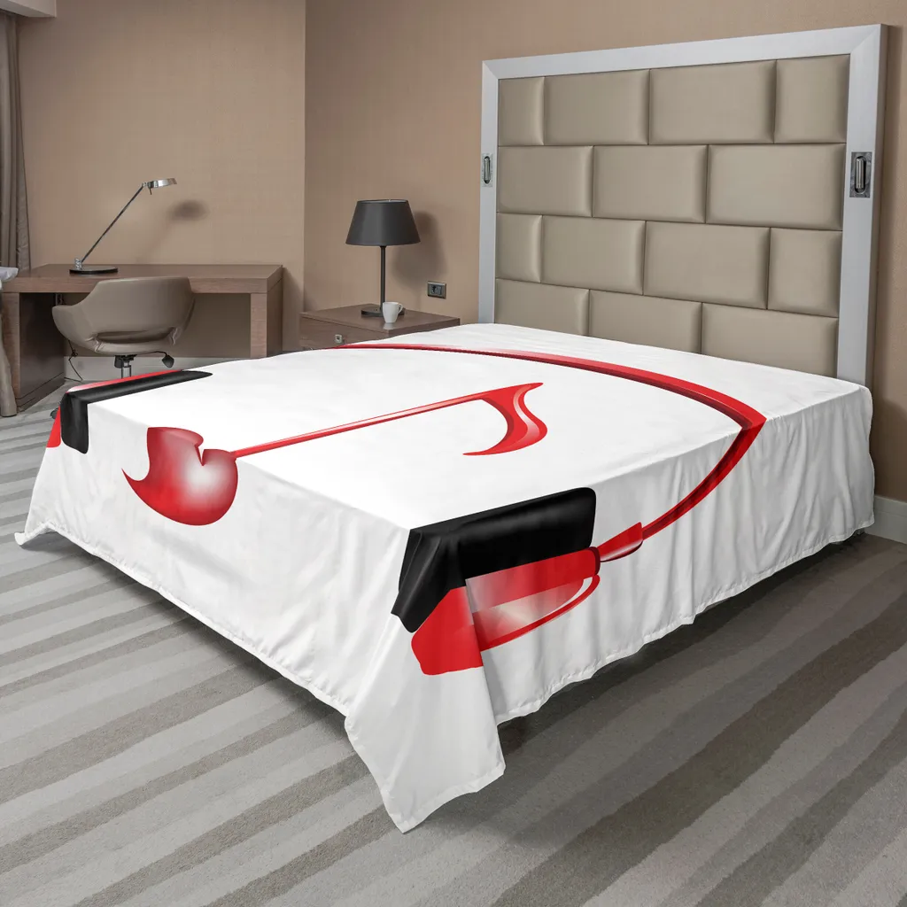 Lenzuolo Decorativo Musicale ABAKUHAUS | Cuffie e Cuore 244x205