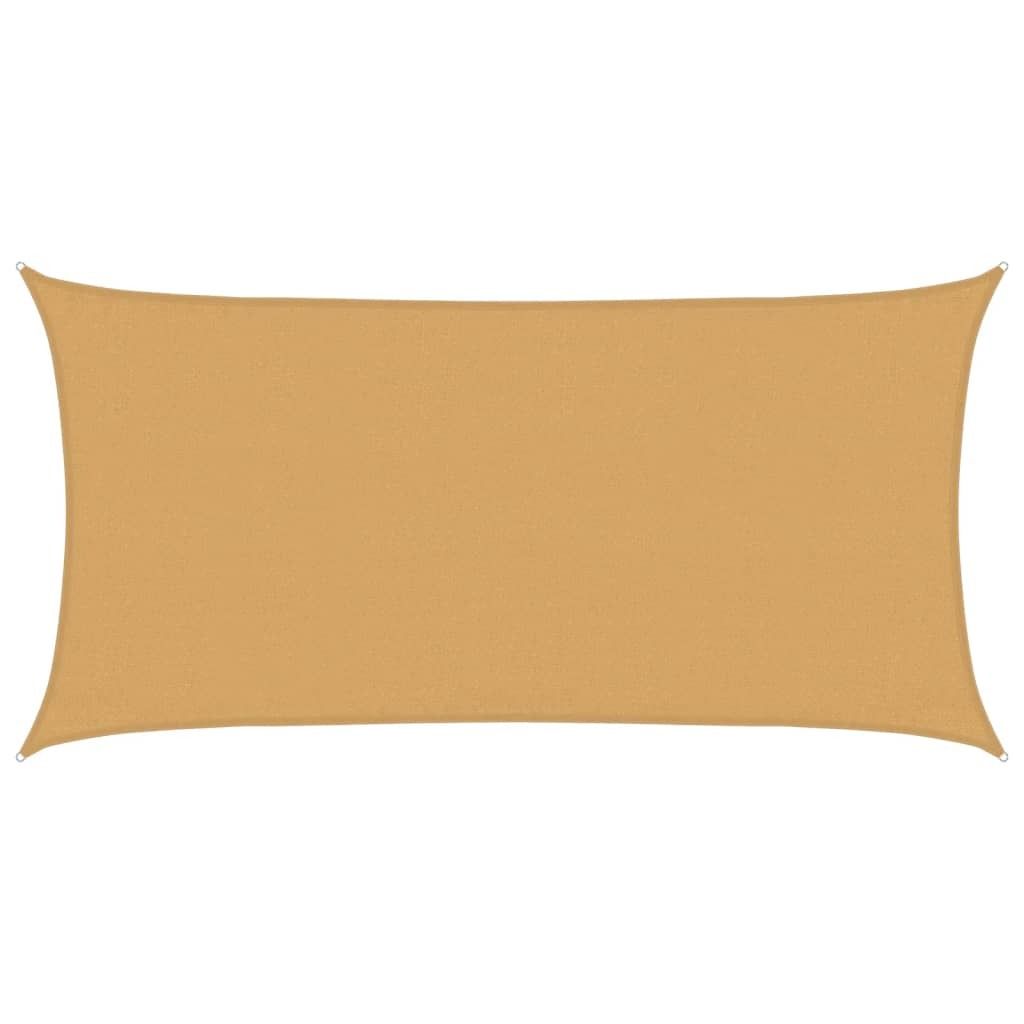 vidaXL Sonnensegel 160 g/m² Rechteckig Sandfarben 3x6 m HDPE