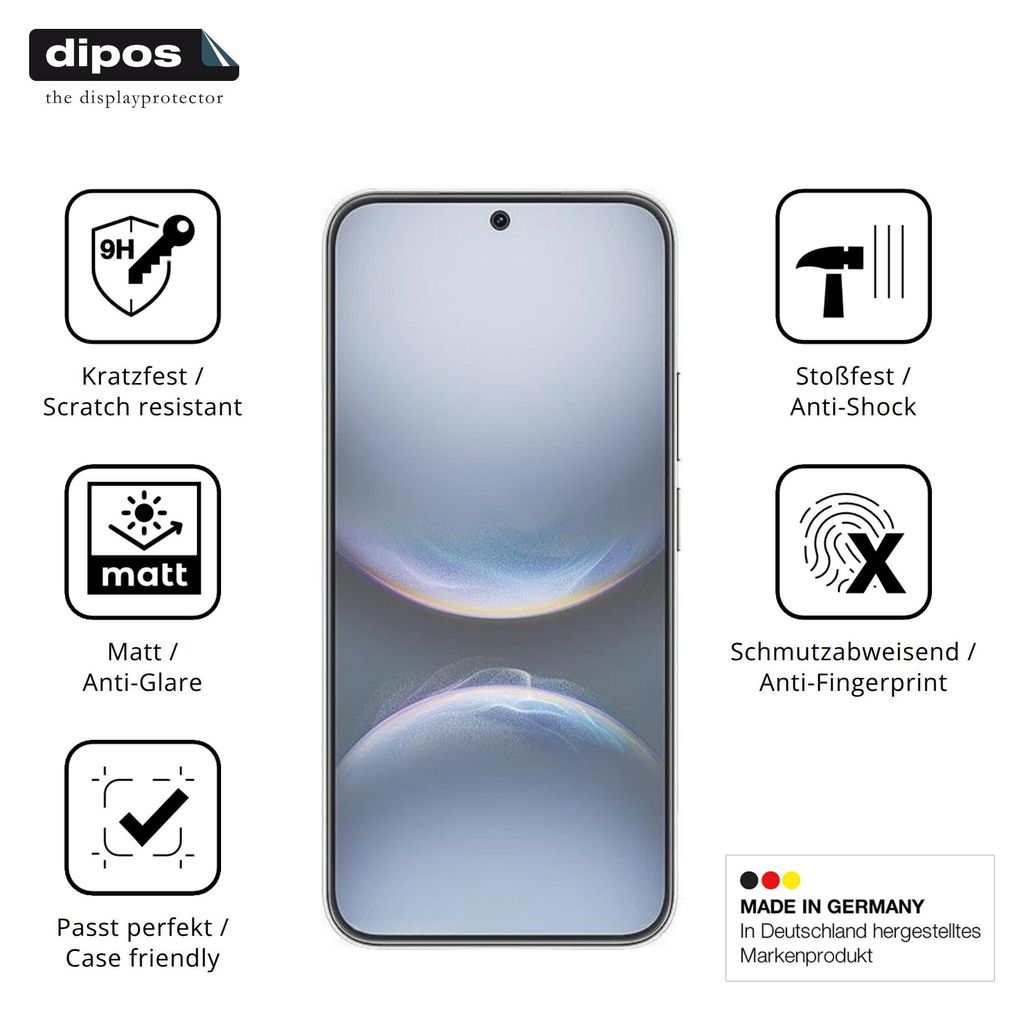 2x Schutzfolie für Huawei Nova 14 Lite matt - Anti-Shock 9H Folie dipos Glass Kunststoffglas