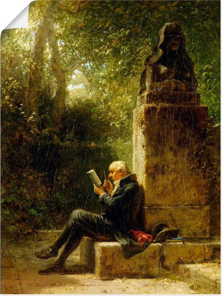 ARTland Poster Der Philosoph (Der Leser im Park) Größe: 30x40 cm
