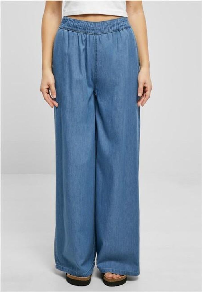 Urban Classics - Damen Light Denim Wide Leg Hose SKYBLUE WASHED S