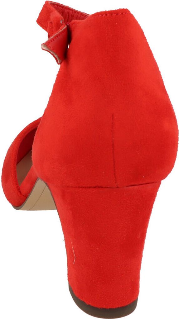 Tamaris Damen Pumps Fesselriemen Blockabsatz samtige Haptik Produktbild 8