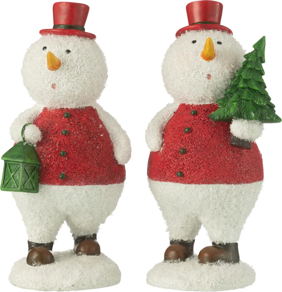 Décoration de Noël Intérieure Bonhomme de Neige et Arbre avec Lanterne