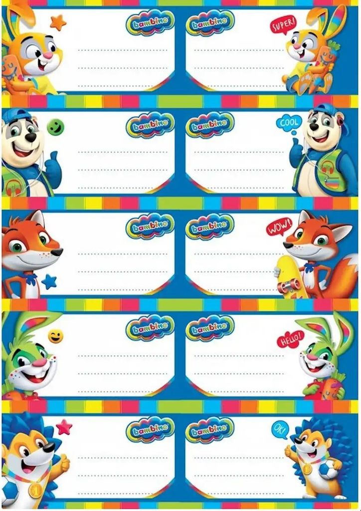Aufkleber Für Bambino Standard-Notizbücher 1458 (20)