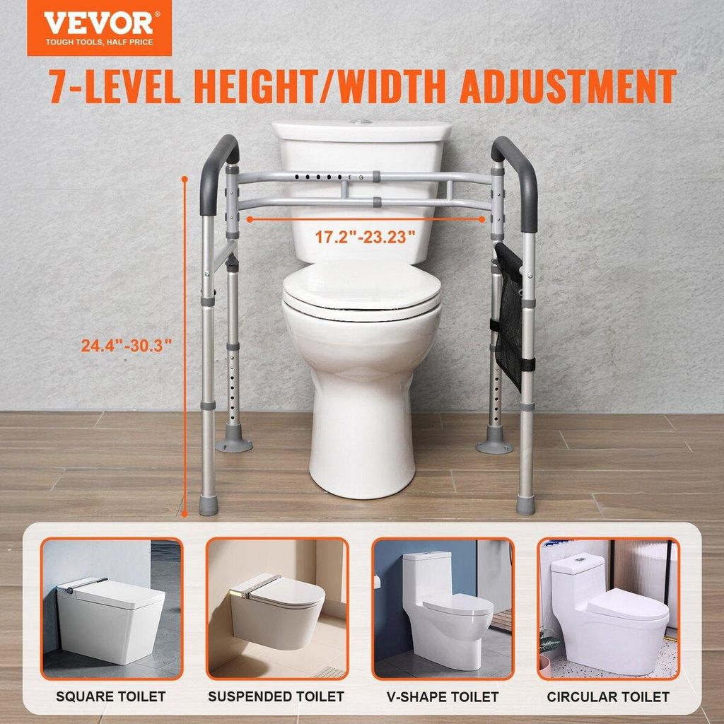 Barre d'appui pliable pour toilettes Barre d'appui pour Image du produit 