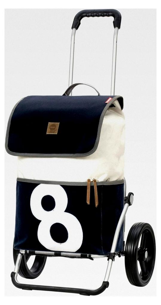 Shopper Royal mit 3-Speichenrad Aluminium klappbar mit Rad Ø 25 cm und 51 Liter Tasche Mole