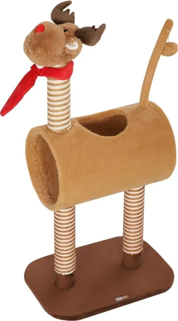 Fortuna Lai Arbre à chat 98 cm - Tour cerf avec grotte et balle - Marron
