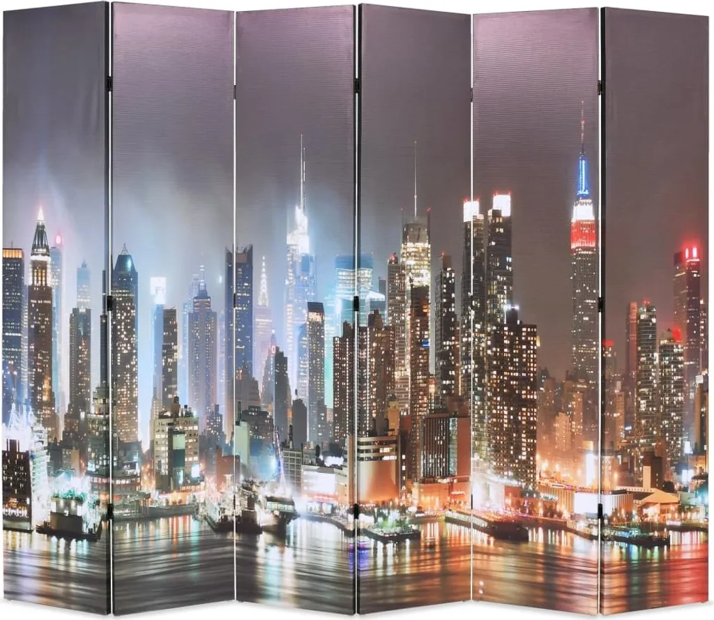 Séparer un studio avec style : Paravent New York de nuit 228 x 170 cm