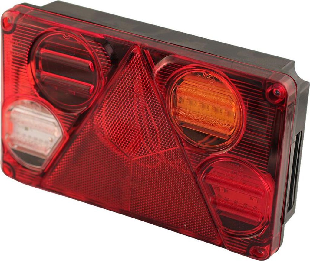 Was Rechteckige LED-Rückleuchte 232x142x39 Rechts 395-W70DP+WAS