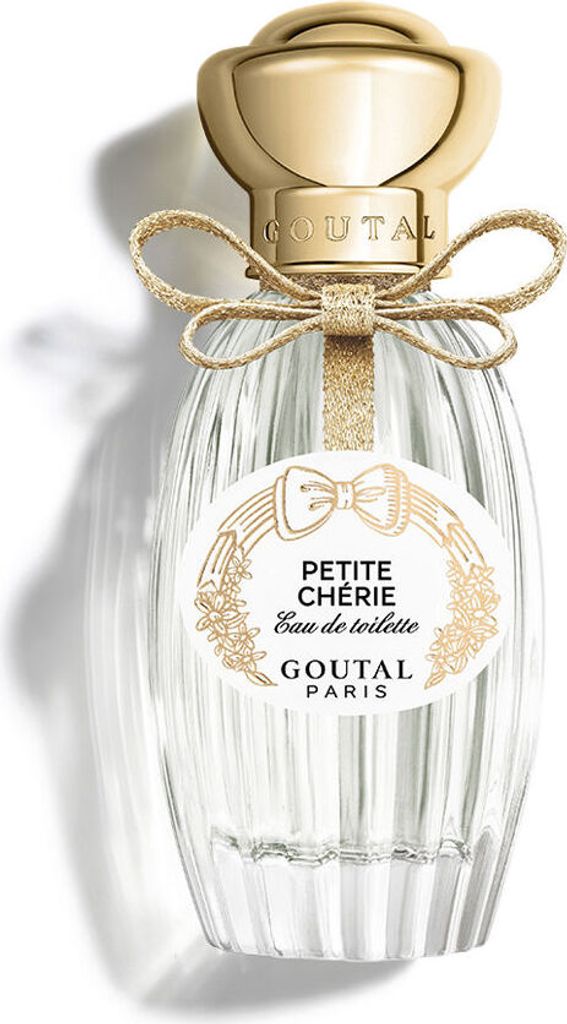 A clear, professional studio shot of a Goutal Paris perfume bottle.