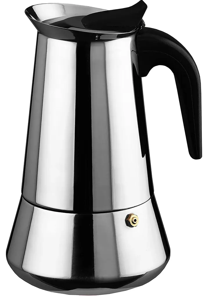 Cafetière italienne 12 tasses en acier inoxydable pour induction UE