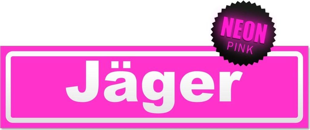 Jäger invertiert Magnetschild Schild magnetisch