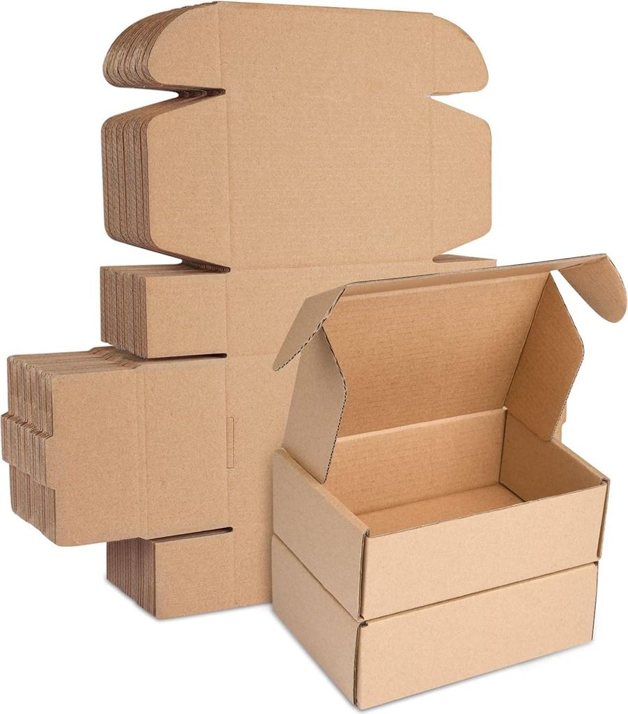 Gegolfte Kartonversandboxen - Für Verpackung - 10 Stück - 150x100x50mm