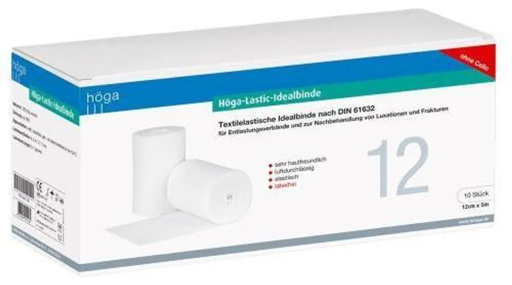 Bande adhésive élastique sans couture Höga-Lastic 12cm lot de 10