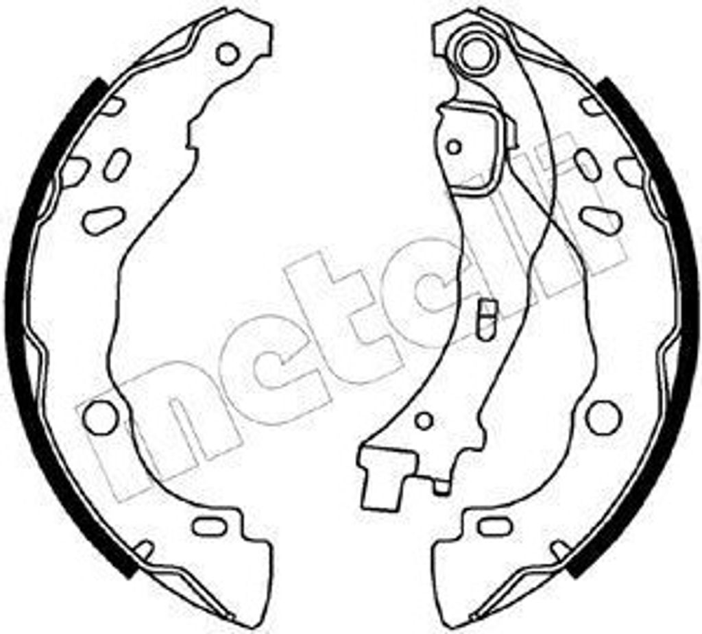 METELLI Bremsbackensatz Trommelbremse Hinten passend für PEUGEOT 1007 (KM) 203,2mm 53-0085