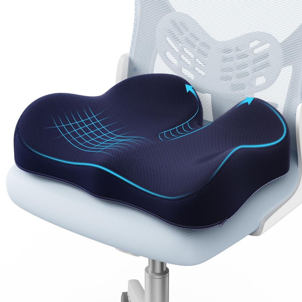 Sitzkissen aus Memory-Schaum zur Schmerzlinderung, ergonomisches Steißbeinkissen für Zuhause, Büro, Auto und Rollstuhl, Autositzkissen fürs Aut...