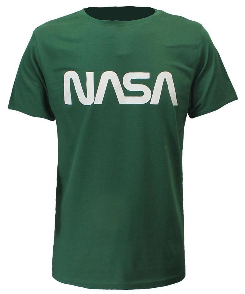 NASA T-Shirt grün-weißes Logo - L