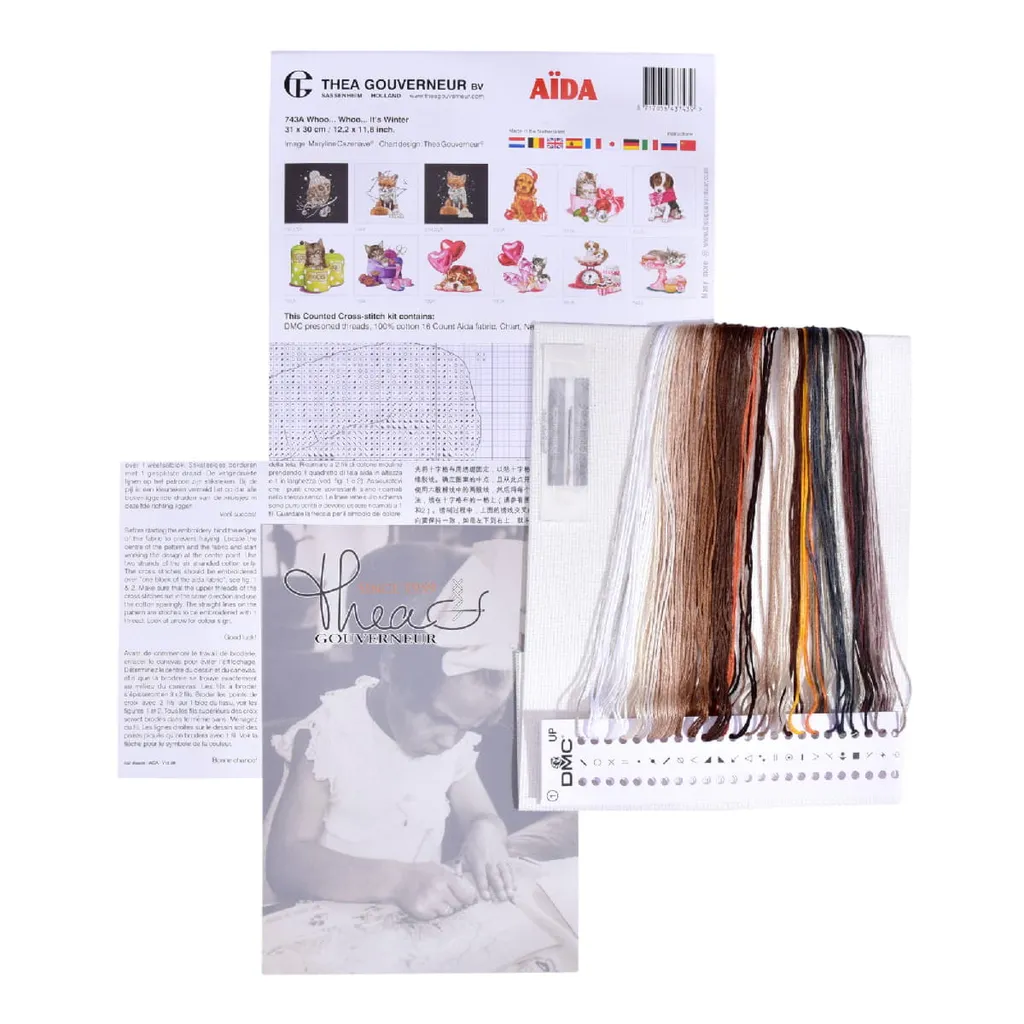 Kit broderie complet point de croix Aida : brodez l'hiver facilement - 3