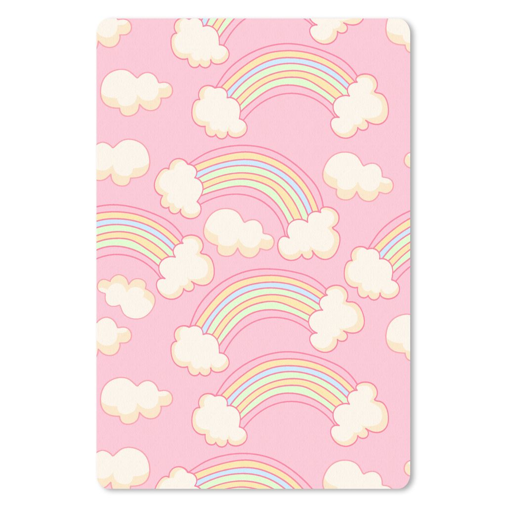 MuchoWow Mauspad Mousepad Regenbogen - Wolken - Muster 40x60 cm - Mousepads - Maus Mat - Pad - Mausunterlage - Schreibtisch Accesoire