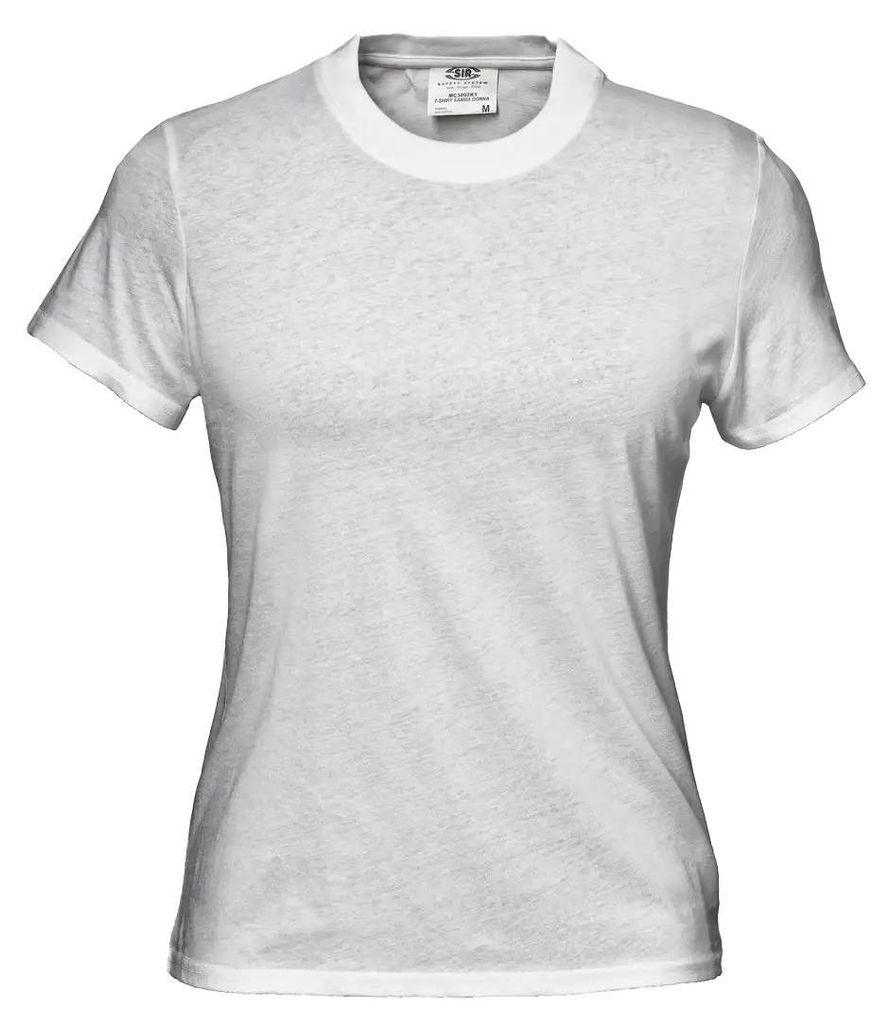 Sir Safety Samba Ladies Arbeits-T-Shirt Damen Kurzarm 100% Baumwolle 12 Stück, M, WEISS