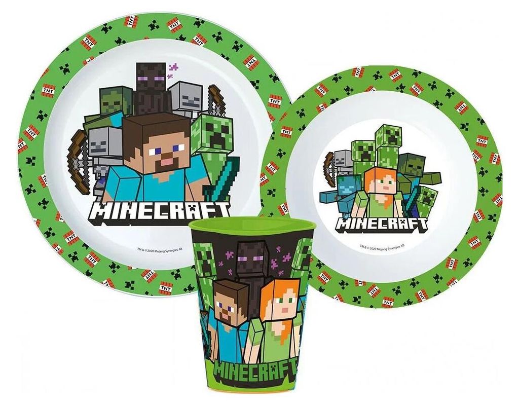 Set di stoviglie in microplastica Pixelcraft, con tazza 260 Immagine del prodotto 