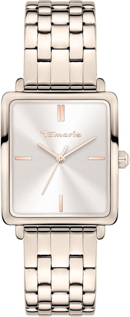 Watch für Damen, Damenuhr mit eckigem Gehäuse & Edelstahlband Zeitlos elegantes Design Hochwertiges Gehäuse & robustes Glas mit Klappschließe