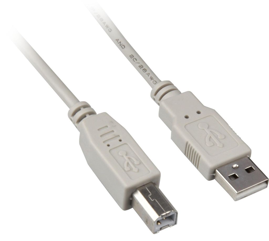 Sharkoon USB 2.0 Kabel, USB-A Stecker > USB-B Stecker, (0,5 Meter)