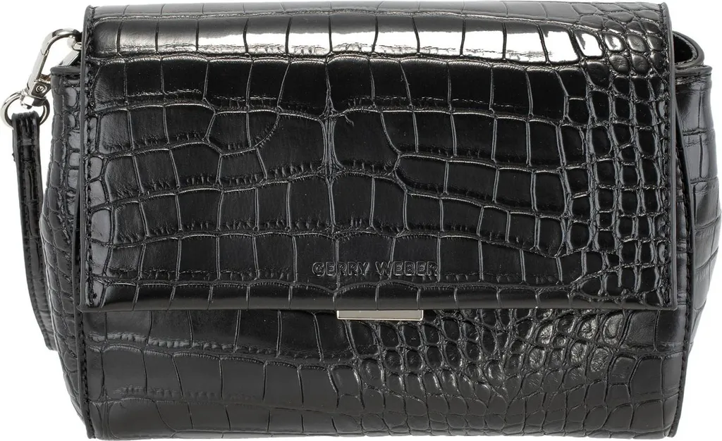 GERRY WEBER Festive Croco Borsa a Tracolla Nera | Chic & Elegante