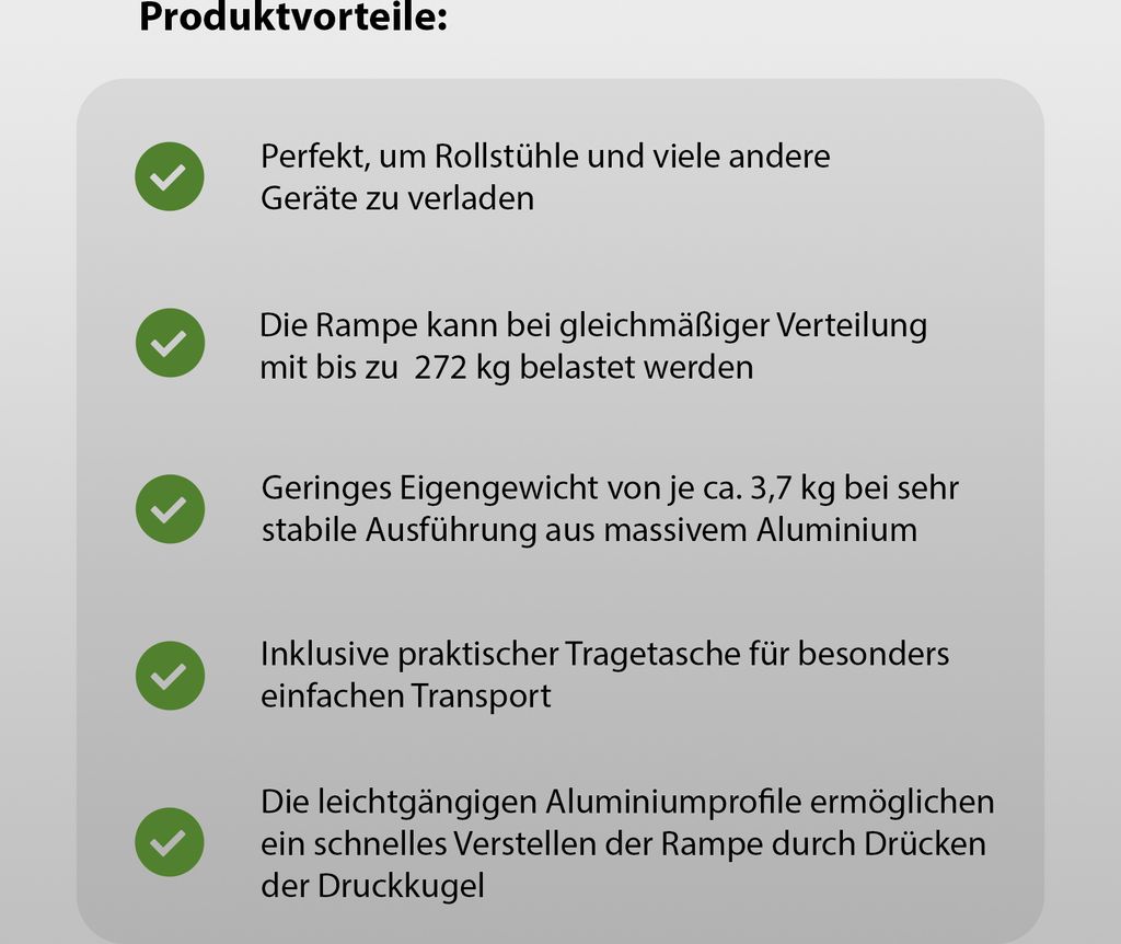 TRUTZHOLM 2 x Teleskoprampe 105-183cm Traglast 272 Alu grau Produktbild 12