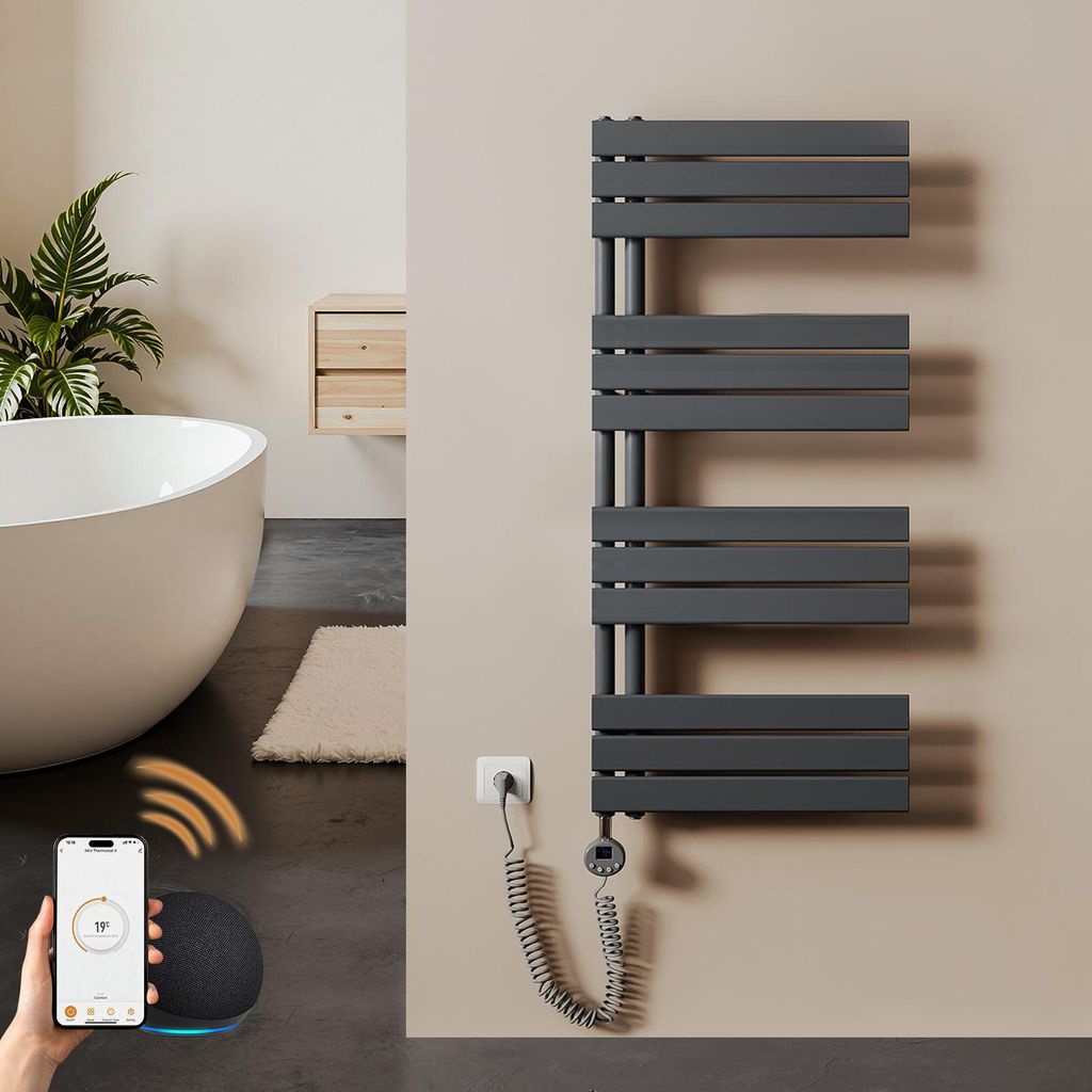 S'AFIELINA 104.1×50cm Scaldasalviette elettrico bagno WiFi, Immagine del prodotto 