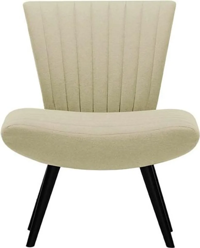 Fauteuil de salon scandinave Tago-Baku 15 en tissu gris anthracite chic