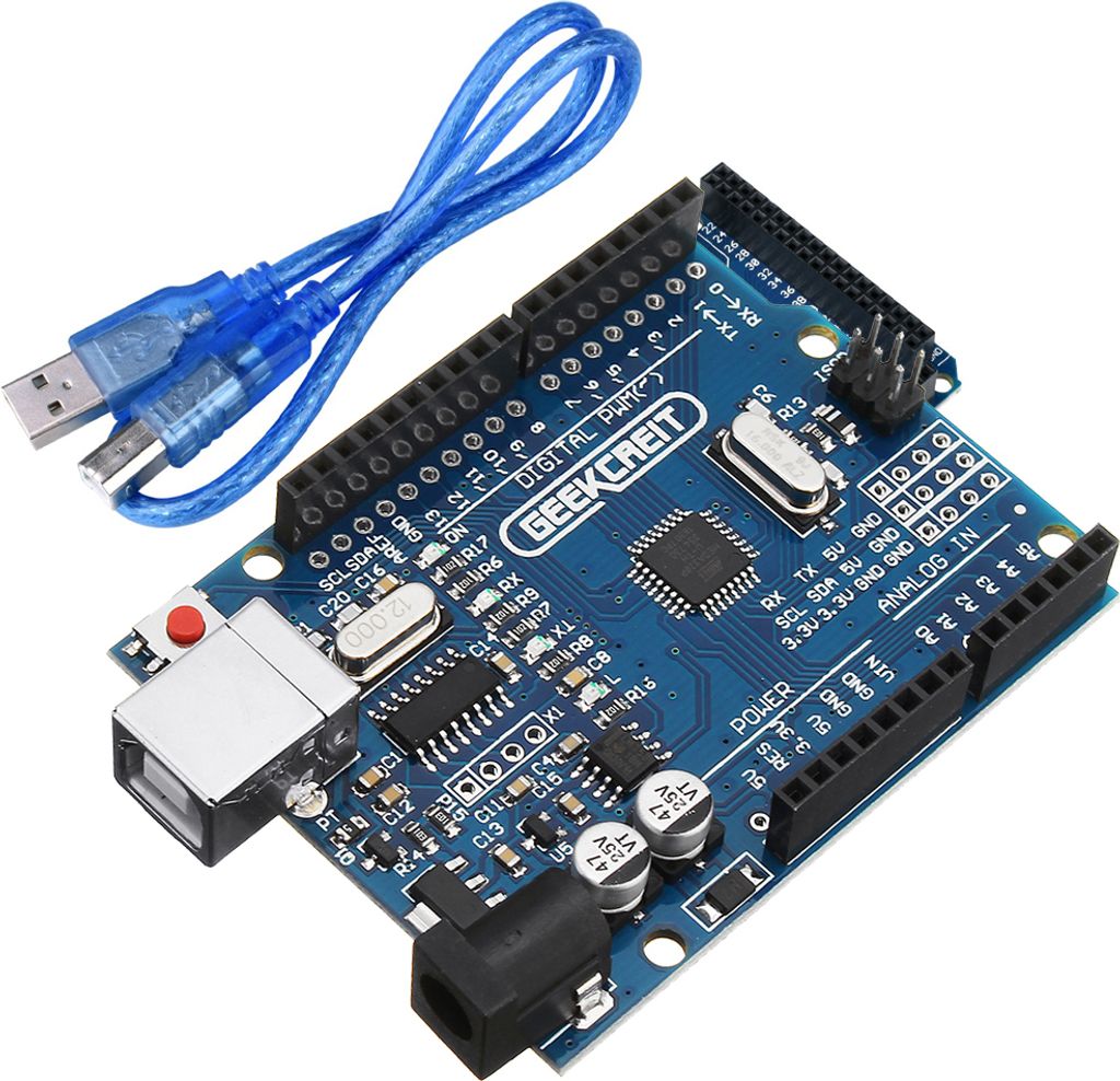 MMOBIEL UNO R3 Board ATmega328P mit A16U2 für Arduino IDE-Projekten RoHS-konform