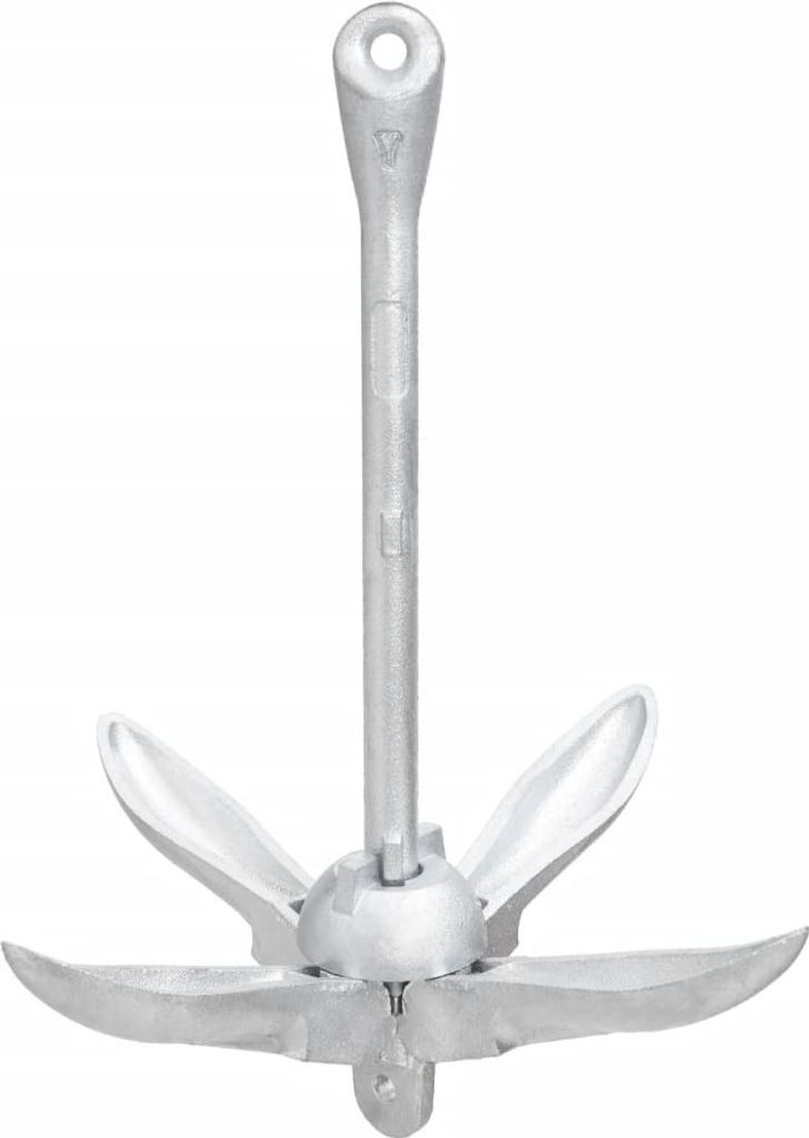 vidaXL Klappanker Silbern 1,5 kg Temperguss