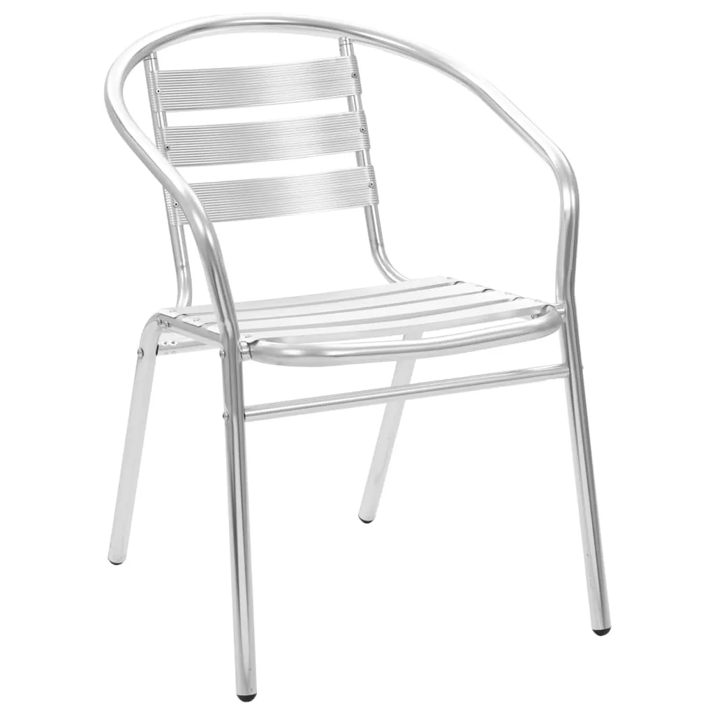 Chaises de jardin empilables 4 pcs aluminium pour repas extérieurs