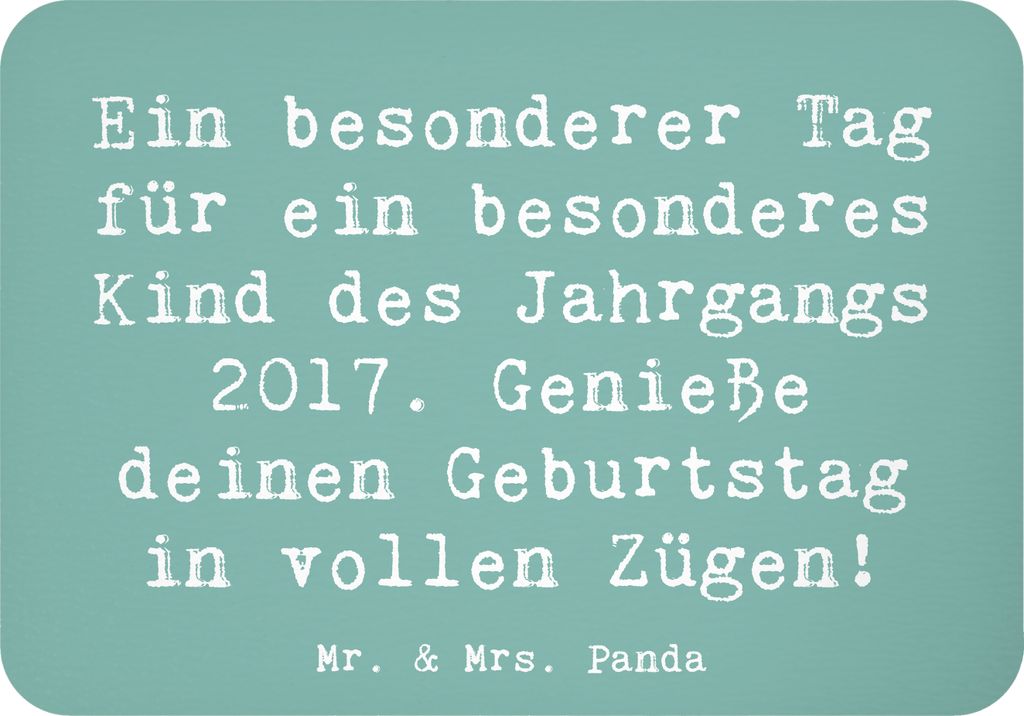 Mr. & Mrs. Panda magnet Spruch 2017 Geburtstag - Meeresbrise - Geschenk, Dekomagnet, Notizhalter, besonderer Tag, Geburtstagsjahr, Alter, Kühlschr...