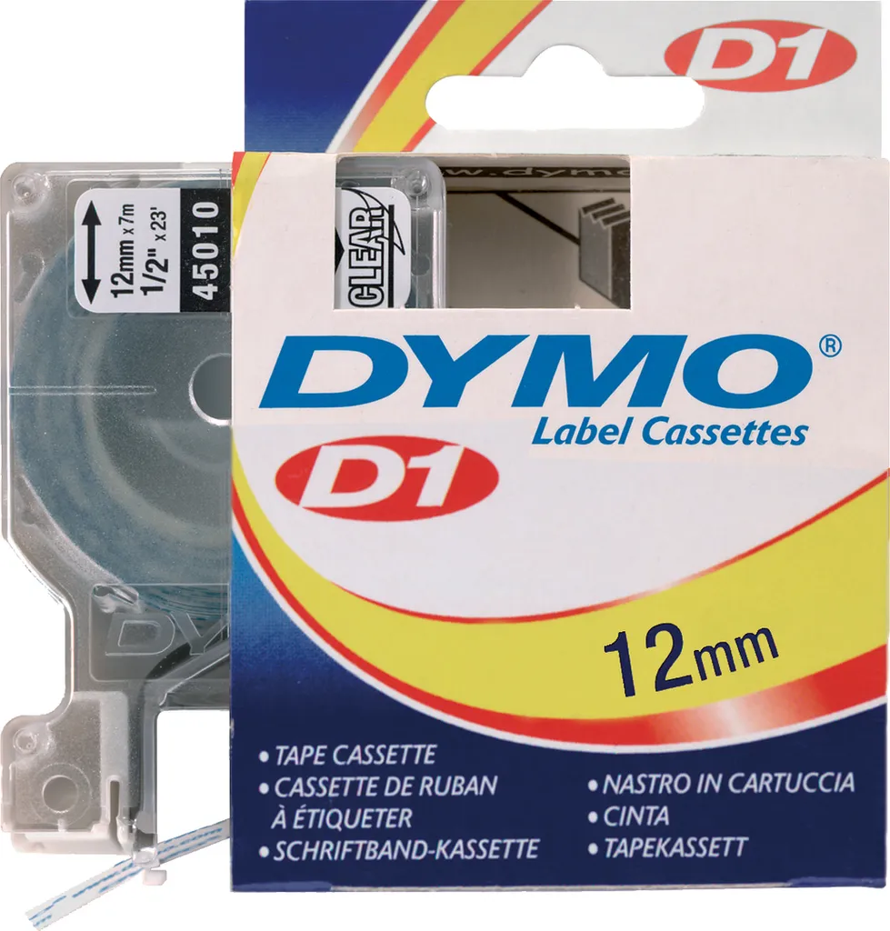 DYMO D1 Standard - Blue on White - 12mm nastro per etichettatrice - 33