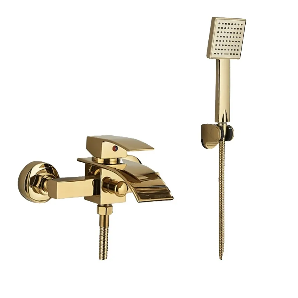 Miscelatore Vasca Oro a Cascata Design A: Offerta Lusso Bagno