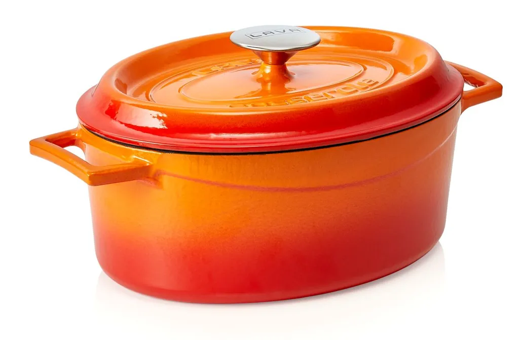 Casseruola LAVA Arancione in Ghisa 3,9L - La Pentola della Famiglia