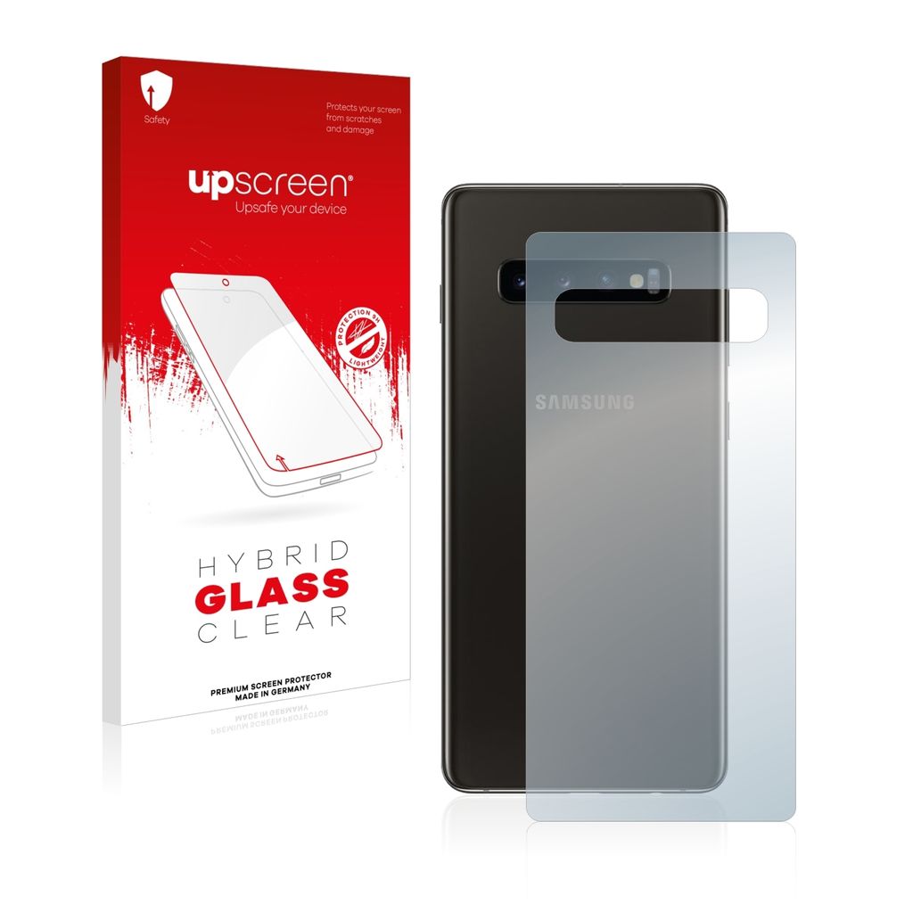 upscreen Schutzglas für Samsung Galaxy S10 (Rückseite) Schutzfolie Panzer Folie Glas Display Schutz klar