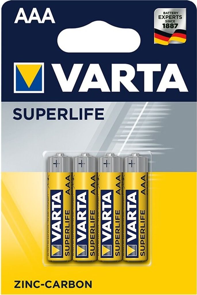 Varta Superlife Batterien AAA 4 Stück im Blister
