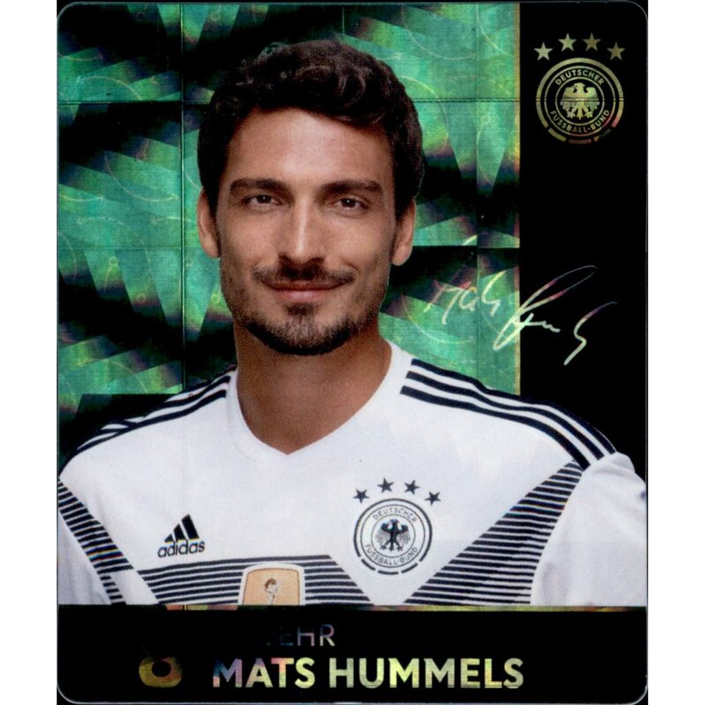8 - Mats Hummels GLITZER - REWE WM18 Sammelkarte
