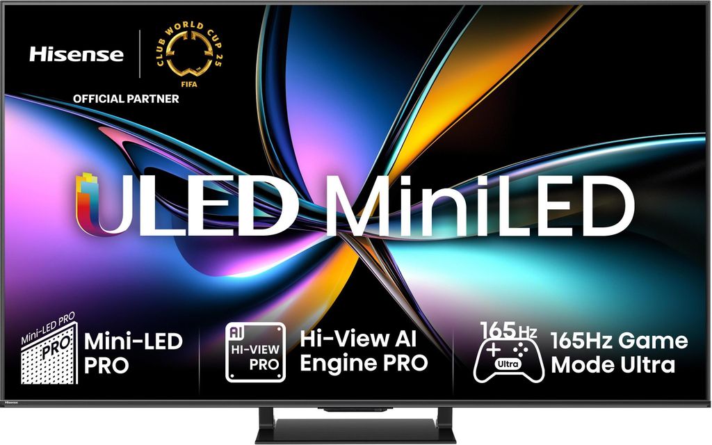 Hisense 65U7Q Pro Fernseher 65 Zoll, 4K Mini LED, Smart TV, Hi-View AI Engine Pro, 165Hz Game Mode Ultra, FreeSync Premium Pro, 2.1.2 ch. Surround ...