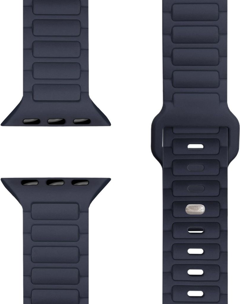 Pulse 3D Textur Armband für Apple Watch Ultra/SE/10/9/8/7/6/5/4/3/2/1, Silikon Sportarmband, 42/44/45/46/49mm - Marineblau