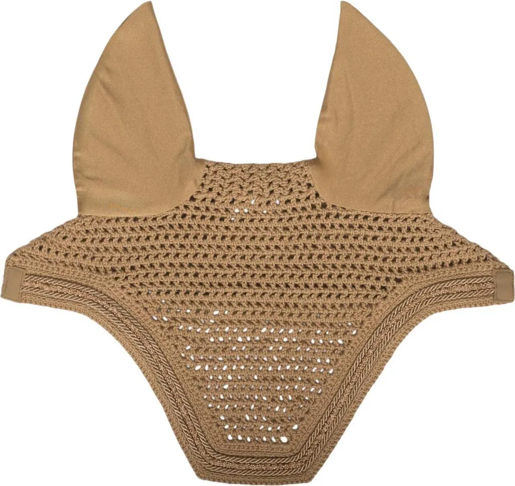 Bonnet anti-mouches beige pour concours hippique Kentucky Wellington Full