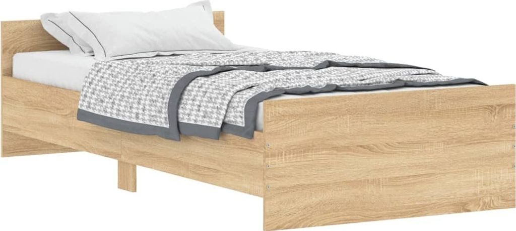 Bettgestell ohne Matratze Sonoma-Eiche 100x200 cm Holzwerkstoff