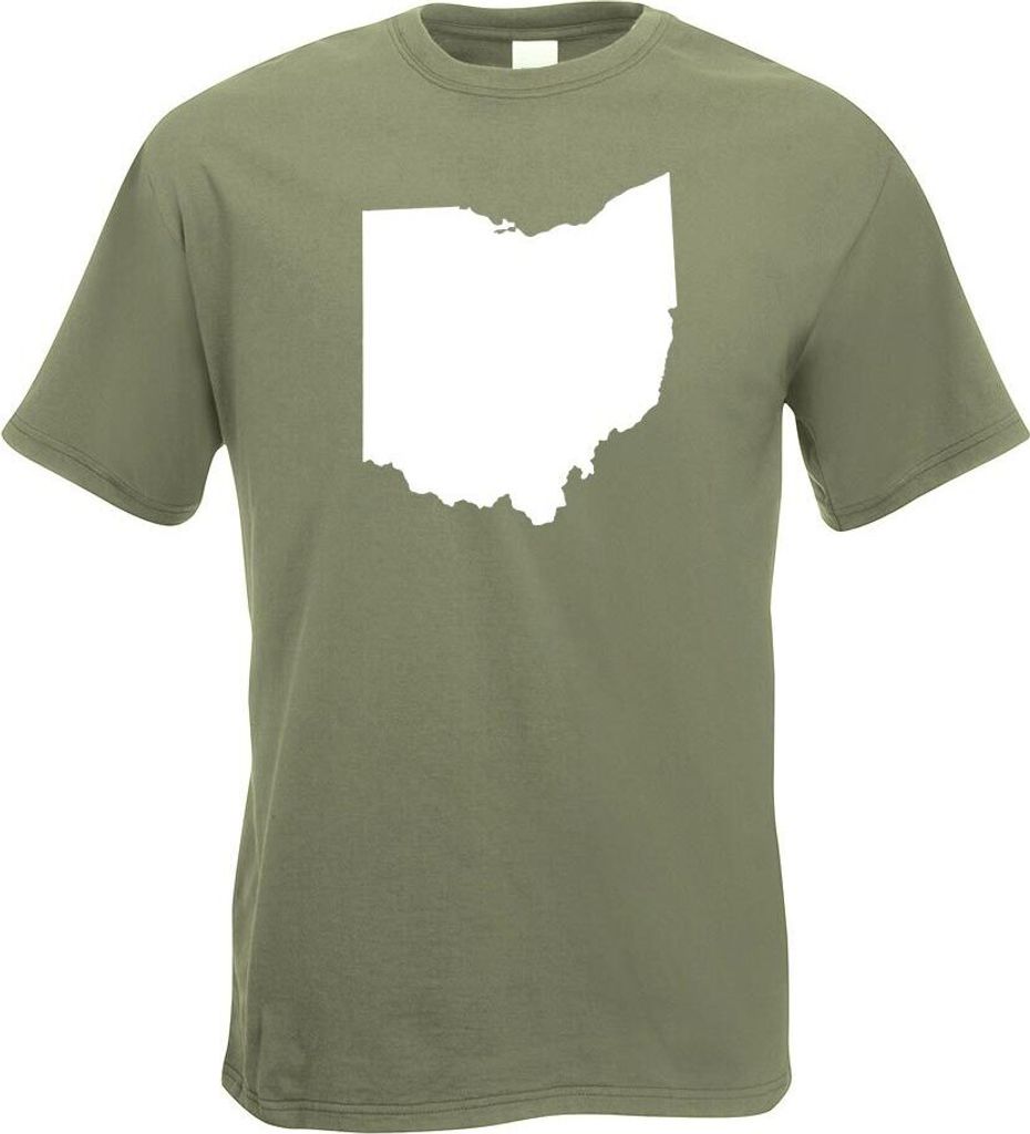 Kiwistar - T-Shirt - Olive - USA - Bundesstaat - Ohio Herren Funshirt Bedruckt Design Sprüche Spruch Motive - mit Motiv Bedruckt - Funshirt Design...