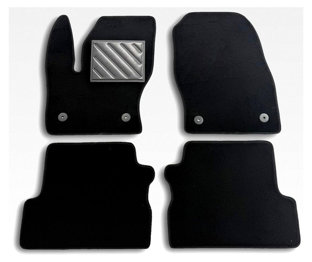 Fußmatten für Ford Kuga II 2012-2019, passgenau, rutschfest, Fersenpolster aus verstärktem Gummi